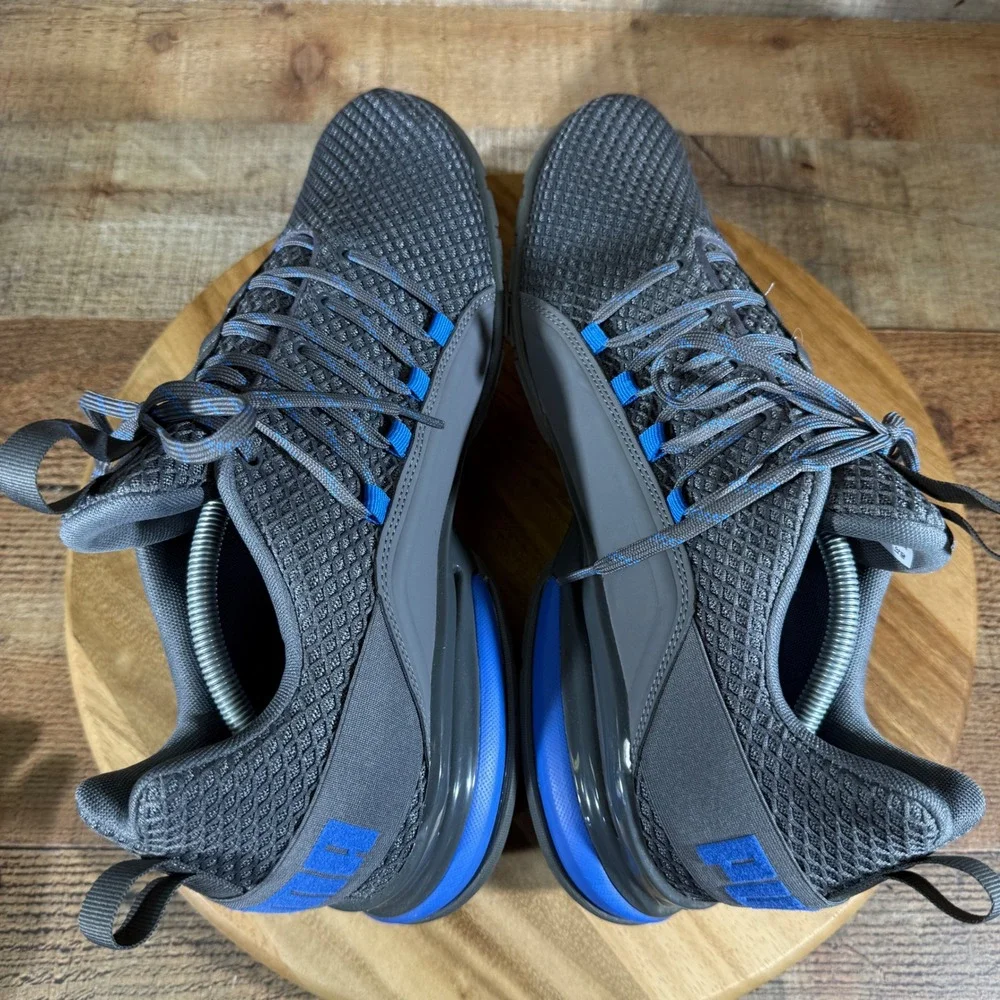 Puma Sneakers Mens 13 Grey Axelion Spark Running Shoes 193481-02 Mesh Athletic